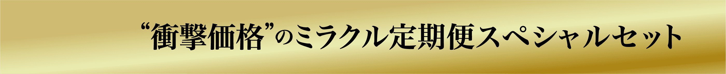 衝撃価格の定期コース